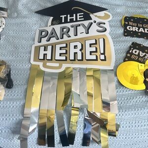 Amazon Graduation 'The Party's Here!' Hanging Decorations and balloons